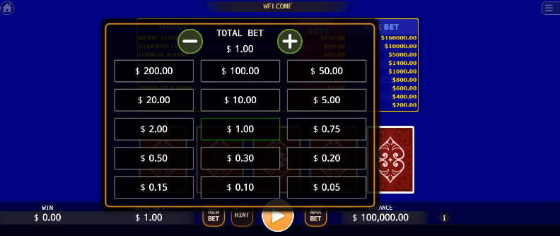 1win video poker bet size 1win video poker bet size